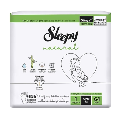 Sleepy Natural Ultra Hassas Bebek Bezi 1 64 Adet