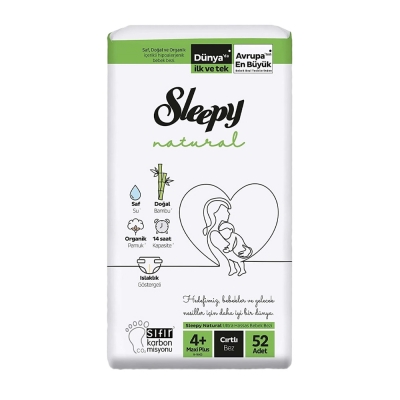 Sleepy Natural Ultra Hassas Bebek Bezi 4+ 52 Adet