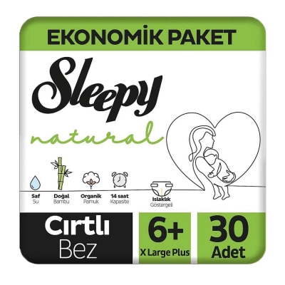 Sleepy Natural Ultra Bebek Bezi 6+ XL 30 Adet 3